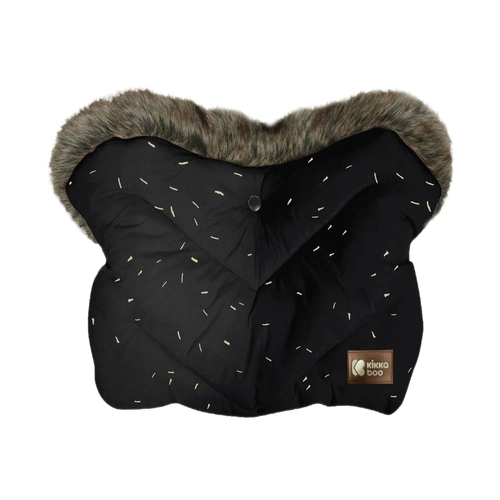 Зимна ръкавица за количка Luxury Fur Confetti Black 