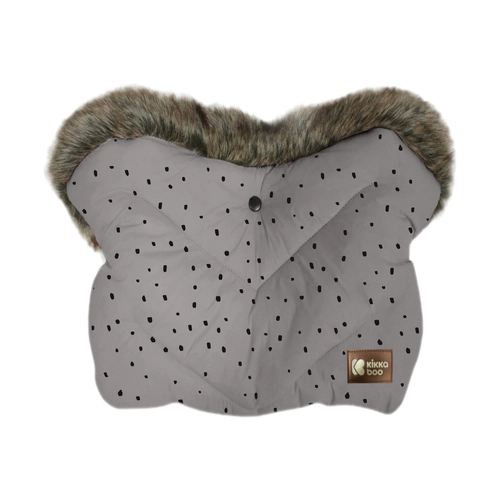 Зимна ръкавица за количка Luxury Fur Dots Grey | PAT2904