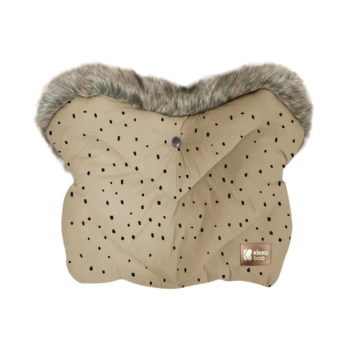 Зимна ръкавица за количка Luxury Fur Dots Beige | PAT2905
