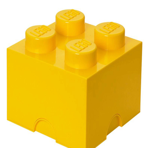 Детски игрален комплект кутия за съхранение Тухличка 4 жълт цвят | PAT2906