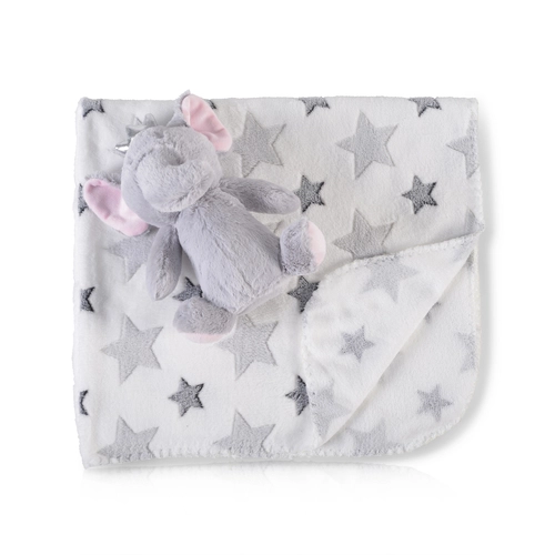 Бебешко одеяло 90/75 cm с играчка Little Elephant | PAT2957