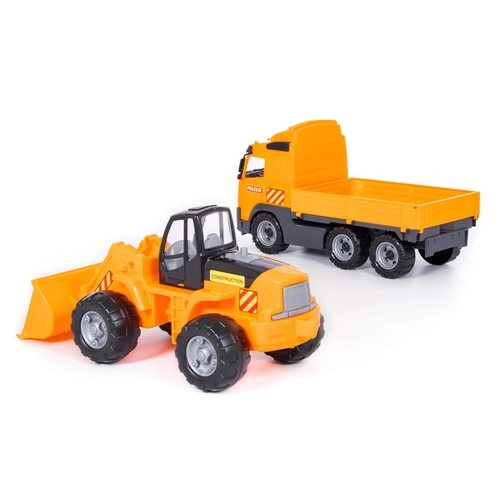 Комплект детски играчки камион с трактор Volvo | PAT3001