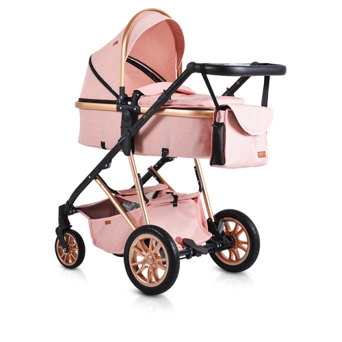 Бебешка розова комбинирана количка 2в1 Midas | PAT3032