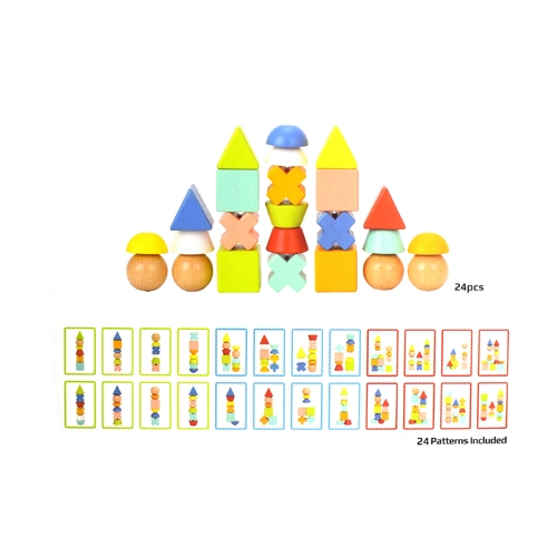 Детски дървени балансиращи кубчета 36 части | PAT3085