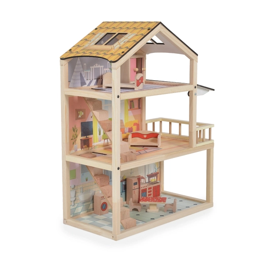 Детска дървена Къща за кукли Nina | PAT3142