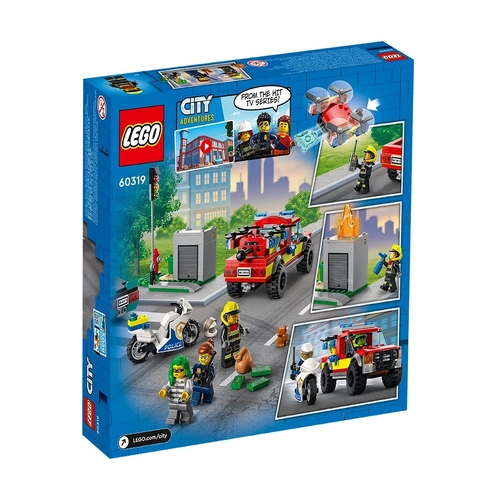 Детски контруктор LEGO City Fire Спасение при пожар и полицейско преследване | PAT3239