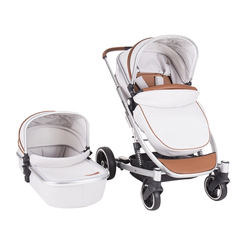 Комбинирана количка 2в1 Divaina Grey с кош за новородено | PAT3304