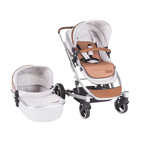 Комбинирана количка 2в1 Divaina Grey с кош за новородено | PAT3304