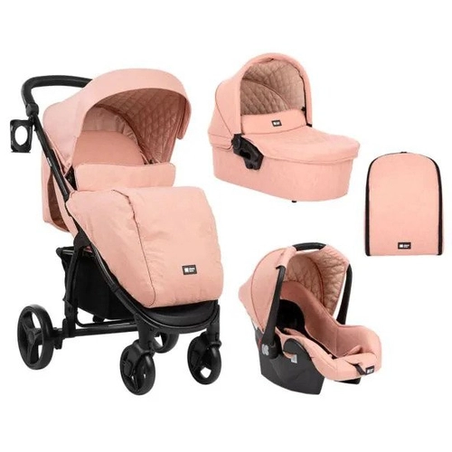Бебешка комбинирана количка 3в1 Madrid Pink Melange | PAT3386