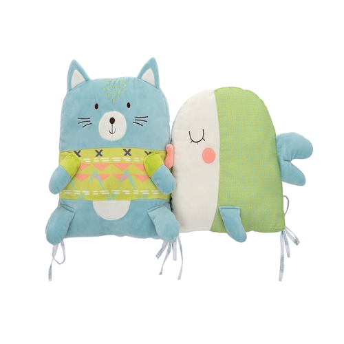 Комплект плюшени възглавници за бебешка кошара Cat Lovely Day | PAT3399
