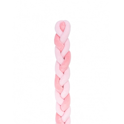 Бебешки плетен плюшен обиколник 180см 3 плитки 12см. Pink | PAT3407