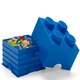 Детски игрален комплект кутия за съхранение Тухличка 4 син цвят  - 3
