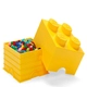 Детски игрален комплект кутия за съхранение Тухличка 4 жълт цвят  - 3