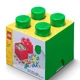 Детски игрален комплект кутия за съхранение Тухличка 4 Тъмно зелен цвят  - 1