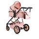 Бебешка розова комбинирана количка 2в1 Midas  - 2