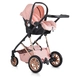 Бебешка розова комбинирана количка 2в1 Midas  - 11