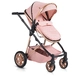 Бебешка розова комбинирана количка 2в1 Midas  - 12