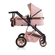 Бебешка розова комбинирана количка 2в1 Midas  - 3