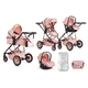 Бебешка розова комбинирана количка 2в1 Midas  - 1