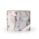 Бебешко одеяло 90/75 cm с играчка Elephant pink  - 2