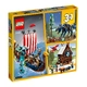 Детски конструктор LEGO Creator Викингски кораб и Змията на Мидгард  - 2