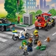 Детски контруктор LEGO City Fire Спасение при пожар и полицейско преследване  - 6