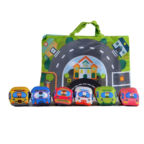 Детски меки превозни средства с чанта 6 броя | PAT3578