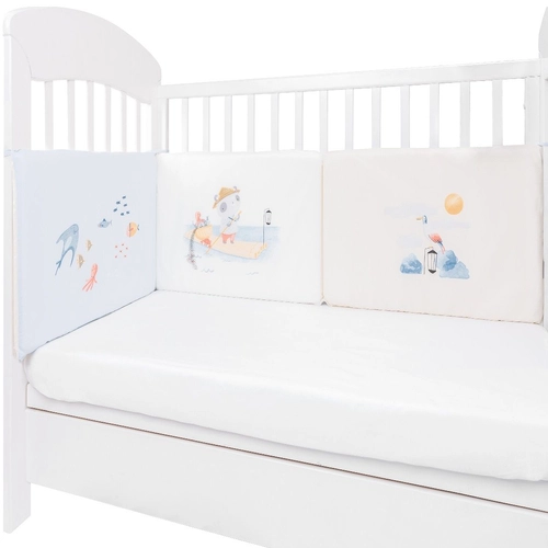 Обиколник за бебешко легло с дунапрен 210 cm The Fish Panda | PAT3787