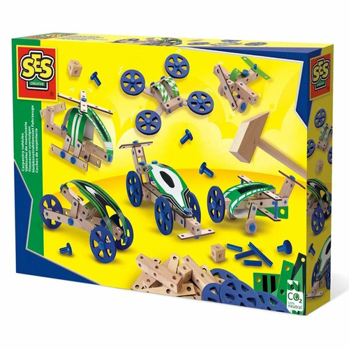Детски творчески комплект SES превозни средства от дърво | PAT3951
