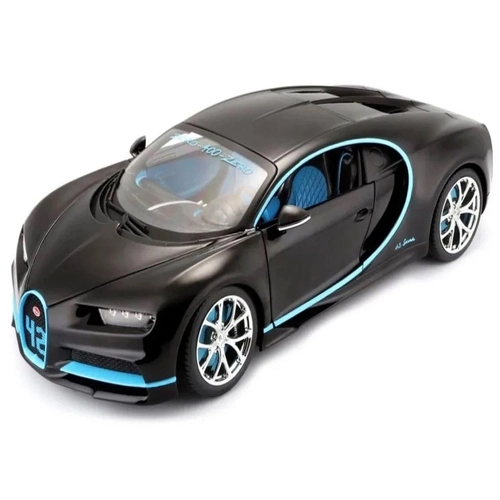 Детска играчка Bburago Plus модел на кола 1:18 - Bugatti Chiron, черен  - 2