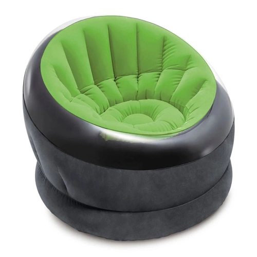 Надуваем ергономичен фотьойл INTEX зелен | PAT4002