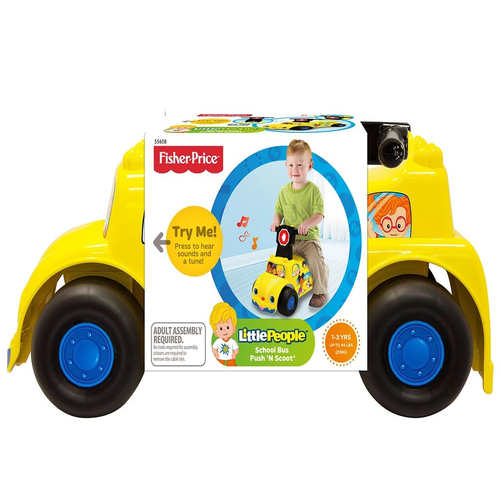 Детска кола за бутане и каране Фишър Прайс Little People - Бус | PAT4005
