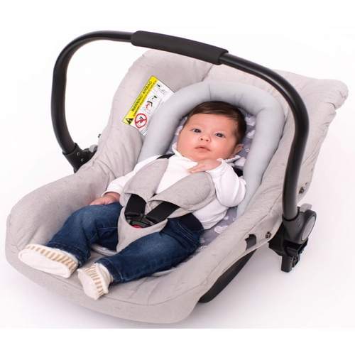 Подложка за бебешка кошница за кола Car Seat Бяла с листа | PAT4071
