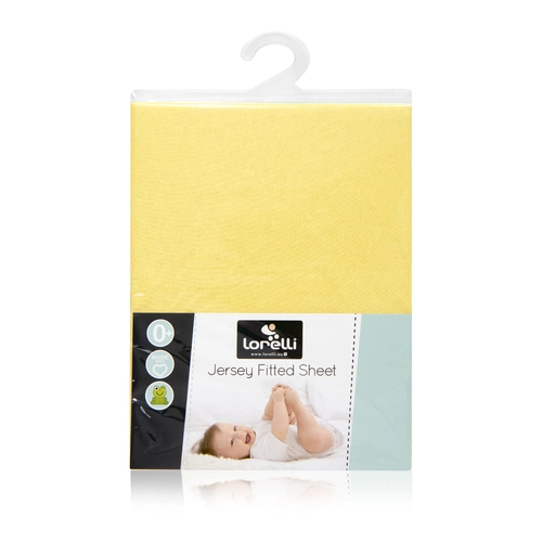 Бебешки жълт чаршаф от трико с ластик 60 x 120 cm | PAT4076