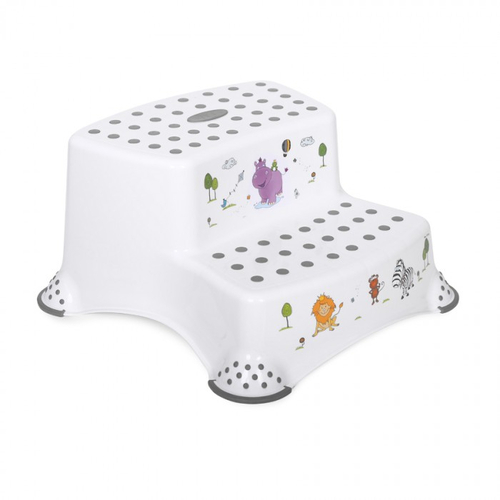 Детско двойно стъпало за баня Hippo White Grey | PAT4141