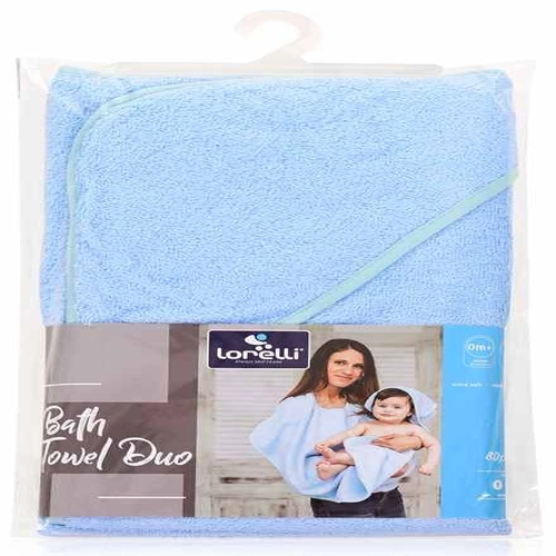 Бебешка синя хавлия за баня Duo 80 x 100 cm | PAT4155