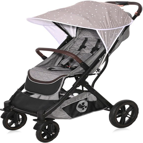 Сенник за детска количка Звезди, сиво и бежово | PAT4194