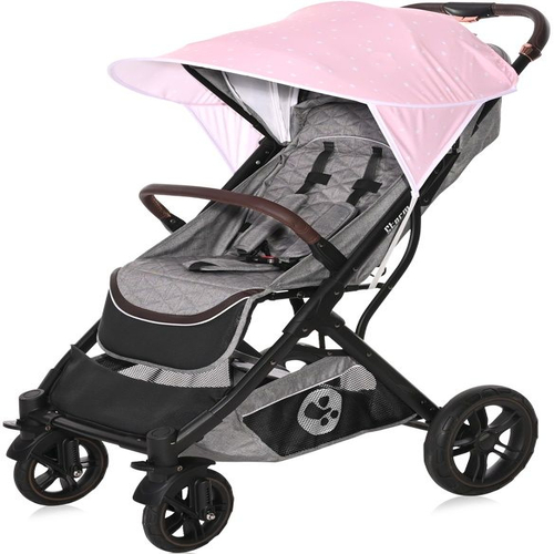 Розов сенник за детска количка Звезди | PAT4198