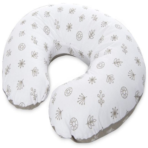Сива възглавница за кърмене на бебе Happy Абстрактни листа | PAT4405