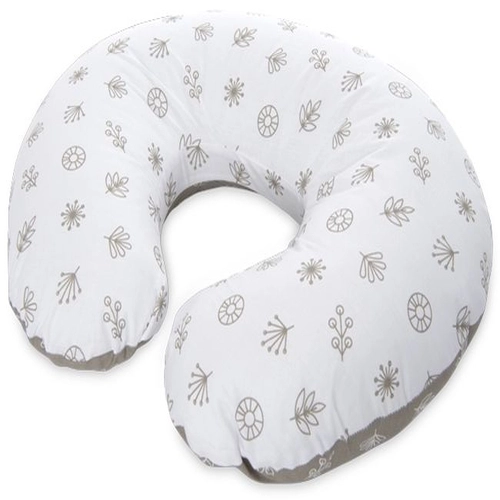 Сива възглавница за кърмене на бебе Happy Абстрактни листа | PAT4405