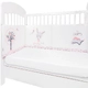 Обиколник за бебешко легло с дунапрен 180 cm Pink Bunny  - 1