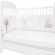 Обиколник за бебешко легло с дунапрен 210 cm Pink Bunny  - 1