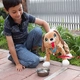 Детски плюшен любимец за разходка навън Peppy Pets кафяво кученце  - 4