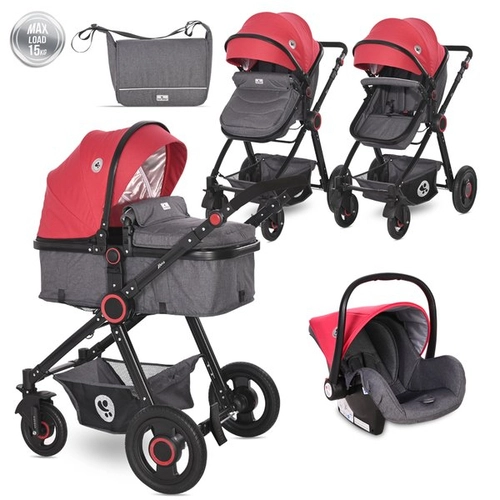 Бебешка комбинирана количка 3в1 Alexa Cherry Red | PAT4526