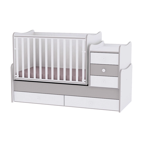 Детско трансформиращо се легло-люлка Maxi Plus New, Бяло/бежово-String | PAT4555