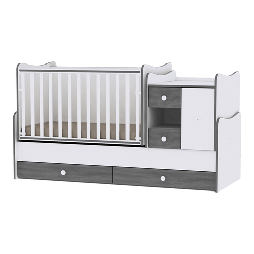 Бебешко легло MiniMax New 190/72 см. Бяло/Vintage gray | PAT4629