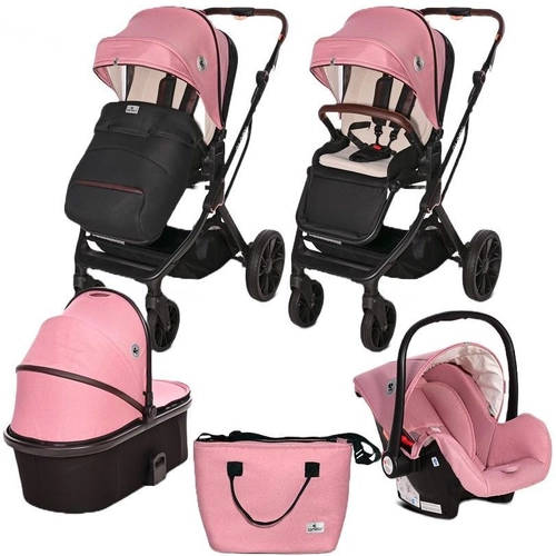 Бебешка комбинирана количка 3 в 1 Glory Pink | PAT4630