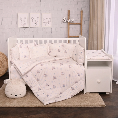 Спален комплект за детско легло Тренд Ранфорс Blue 5 части | PAT4674