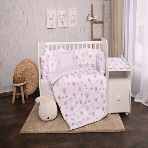 Спален комплект за детско легло Тренд Сиви балони Ранфорс | PAT4677