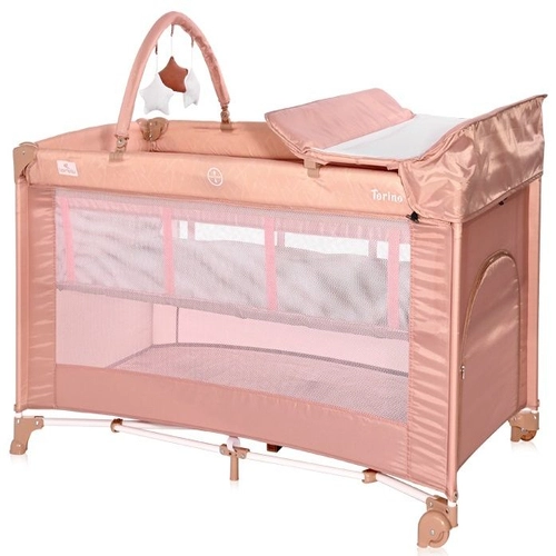Бебешка розова кошара на 2 нива Torino Plus | PAT4810